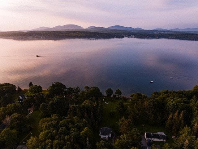 Oceanfront cottage with 125 ft of waterfront and private shore access. Sweeping views of Acadia and Mount Desert Island